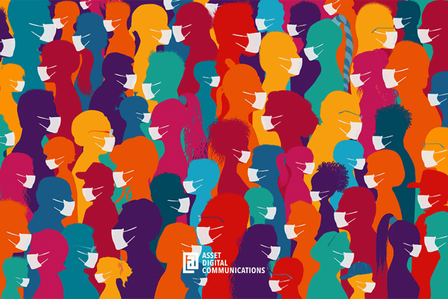 picture of group people with masks