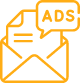 Email Marketing icon-letter and ads