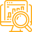 Search Engine Optimization icon-pc and magnifying glass