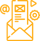 Email Marketing icon-letter and button